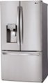 Left Zoom. LG - 26.2 Cu. Ft. French Door Smart Refrigerator with Dual Ice Maker - Stainless Steel.