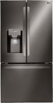 Front. LG - 26.2 Cu. Ft. French Door Smart Refrigerator with Dual Ice Maker - PrintProof Black Stainless Steel.