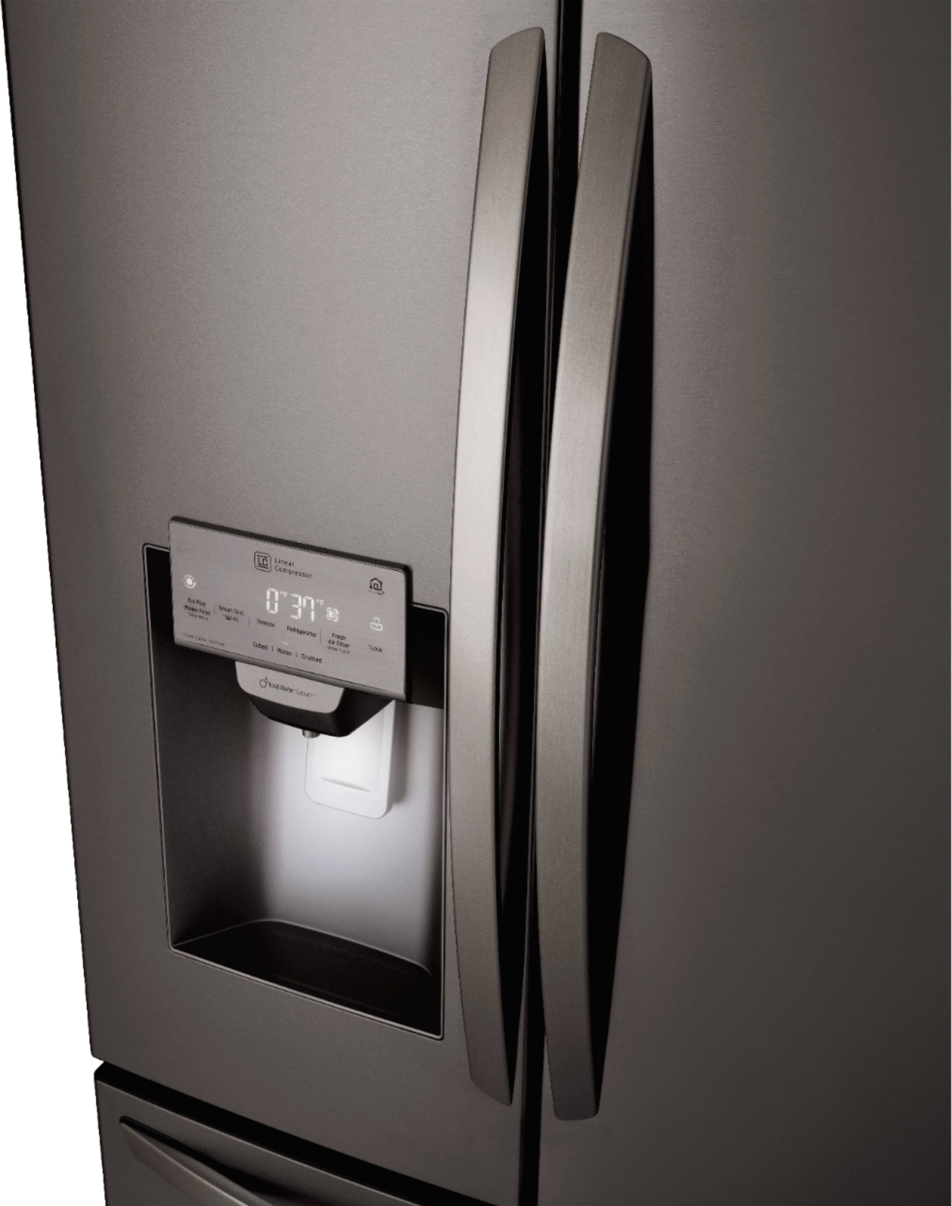 Alt View 16. LG - 26.2 Cu. Ft. French Door Smart Refrigerator with Dual Ice Maker - PrintProof Black Stainless Steel.