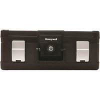 Honeywell - 0.39 Cu. Ft. Fire- and Water-Proof Hanging File Chest with Key Lock - Black - Front_Zoom
