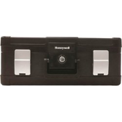 Honeywell - 0.39 Cu. Ft. Fire- and Water-Resistant Hanging File Chest with Key Lock - Black - Front_Zoom