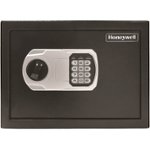 Front. Honeywell - 0.51 Cu. Ft. Security Safe with Electronic Lock - Black.