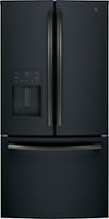 GE - 25.6 Cu. Ft. French Door Refrigerator - Black Slate - Front_Zoom