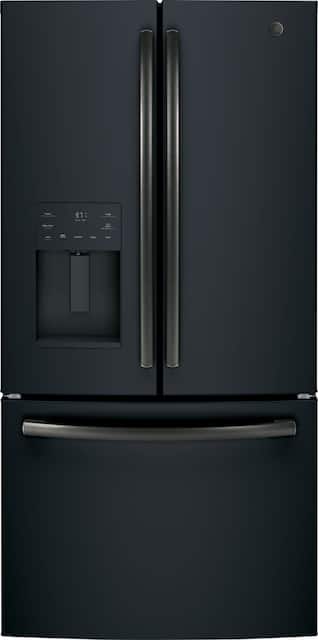 Ge 25 6 Cu Ft French Door Refrigerator Black Slate Gfe26jemds Best Buy