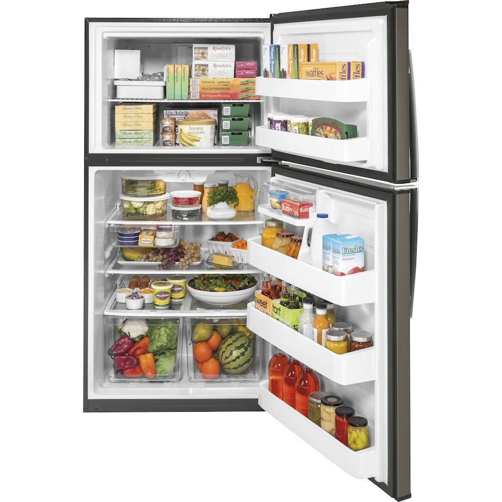 Alt View 1. GE - 21.2 Cu. Ft. Top-Freezer Refrigerator.