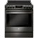 Front Zoom. LG - 6.3 Cu. Ft. Self-Cleaning Slide-In Electric Induction Smart Wi-Fi Range with ProBake Convection - Black stainless steel.