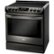 Left Zoom. LG - 6.3 Cu. Ft. Self-Cleaning Slide-In Electric Induction Smart Wi-Fi Range with ProBake Convection - Black stainless steel.