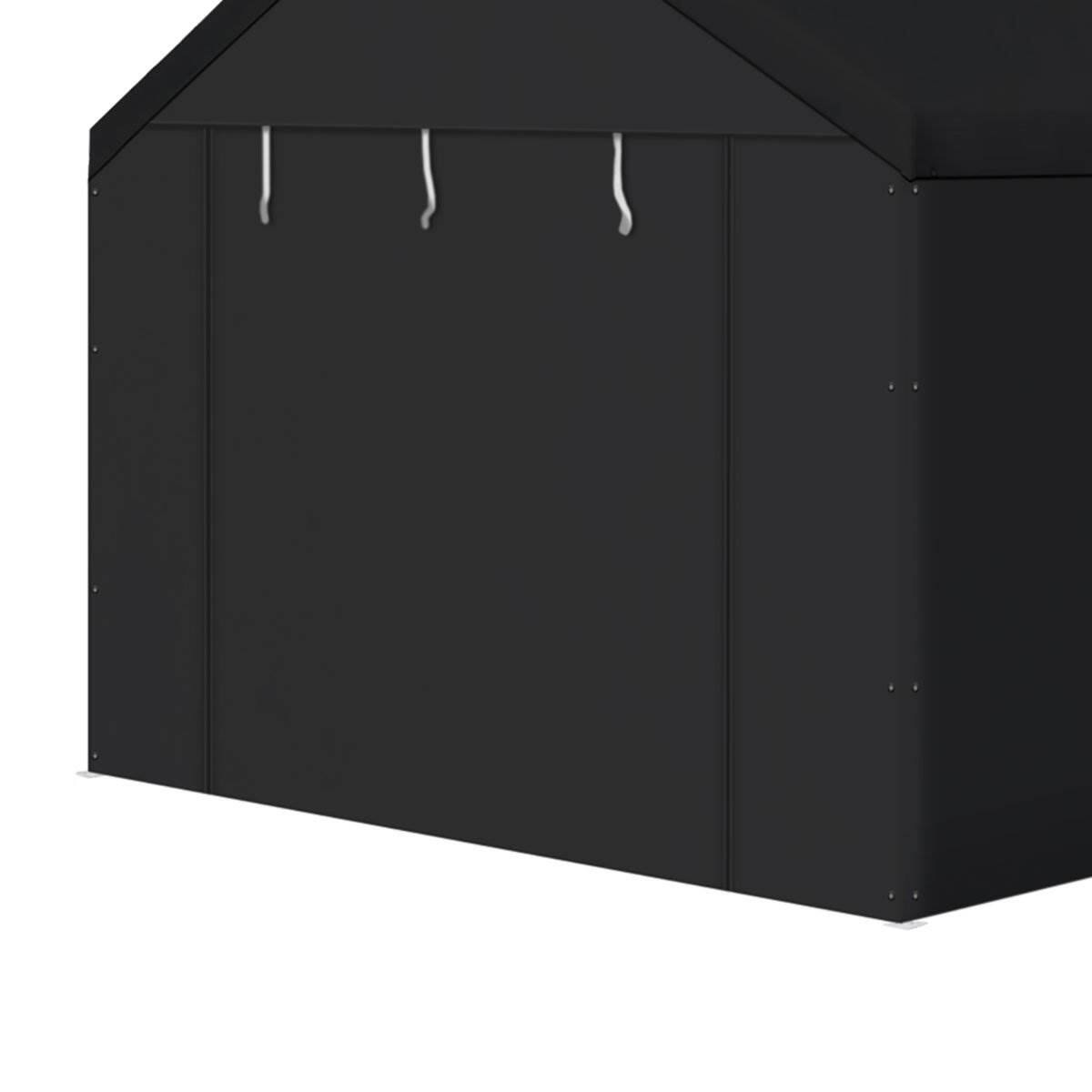 Alt View 4. Caravan Canopy - Caravan Canopy Domain 20x10 Foot Carport Tent Sidewalls, Black (Sidewalls Only) - Black.