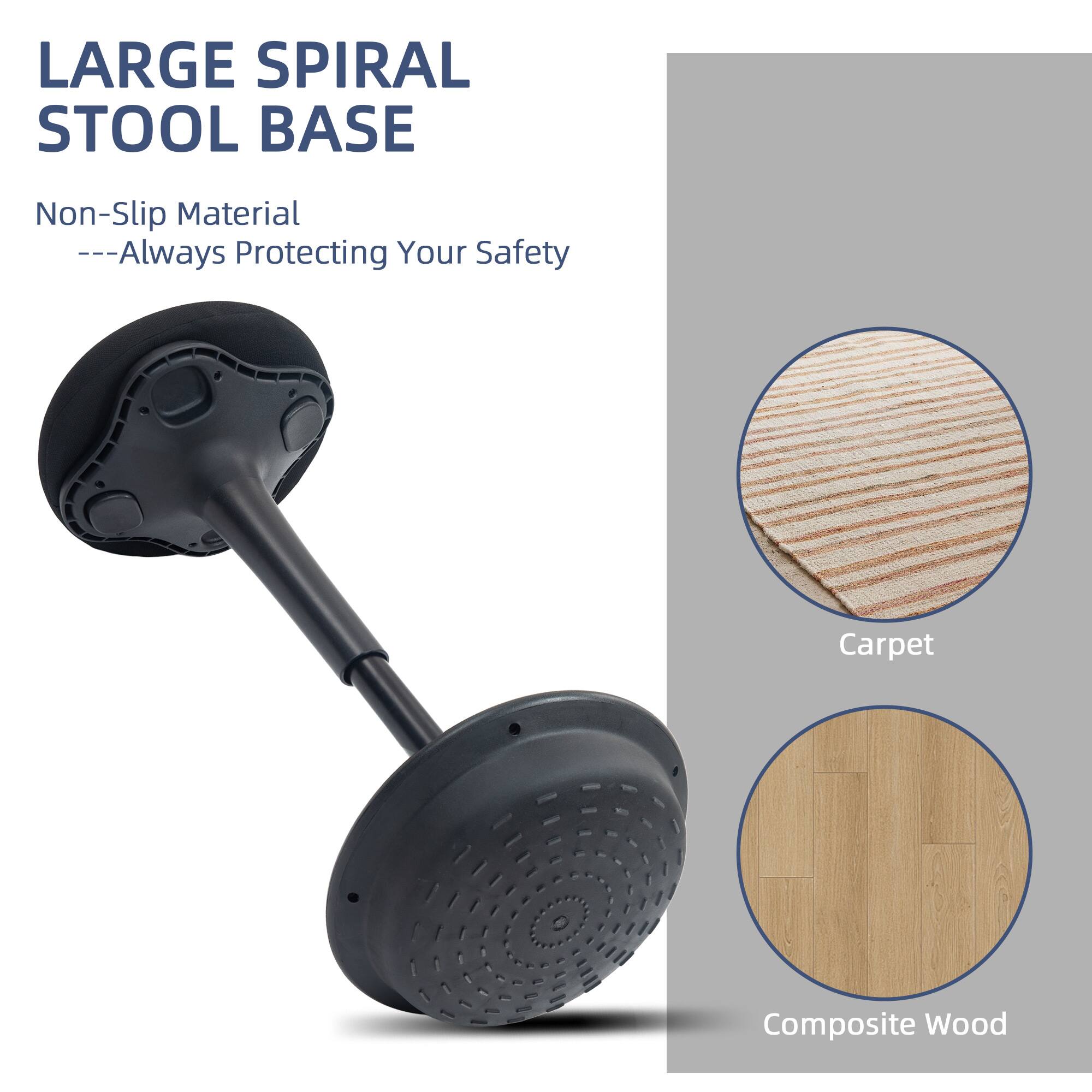 LARGE SPIRAL STOOL BASE

Non-Slip Material
---Always Protecting Your Safety

Carpet

Composite Wood