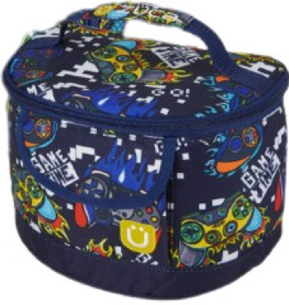 Left. Zuca - Zuca Game Time Sport Insert Bag with Matching Lunchbox - Blue.
