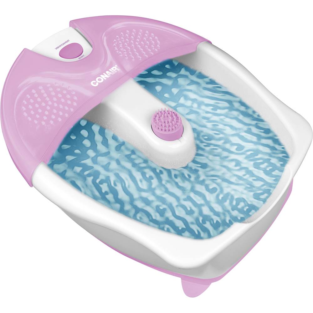 Conair - Foot Spa With Vibration & Heat - White/Purple