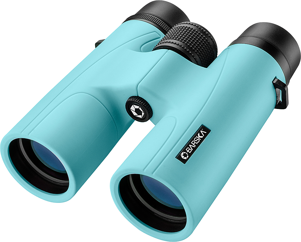 Left View: Barska - 10x 42mm Crush Binoculars Breeze Blue - Breeze Blue