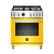 Front. Bertazzoni - 4.6 Cu. Ft. Self-Cleaning Freestanding Dual Fuel Convection Range - Yellow.