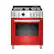 Front. Bertazzoni - 4.6 Cu. Ft. Self-Cleaning Freestanding Dual Fuel Convection Range - Red.