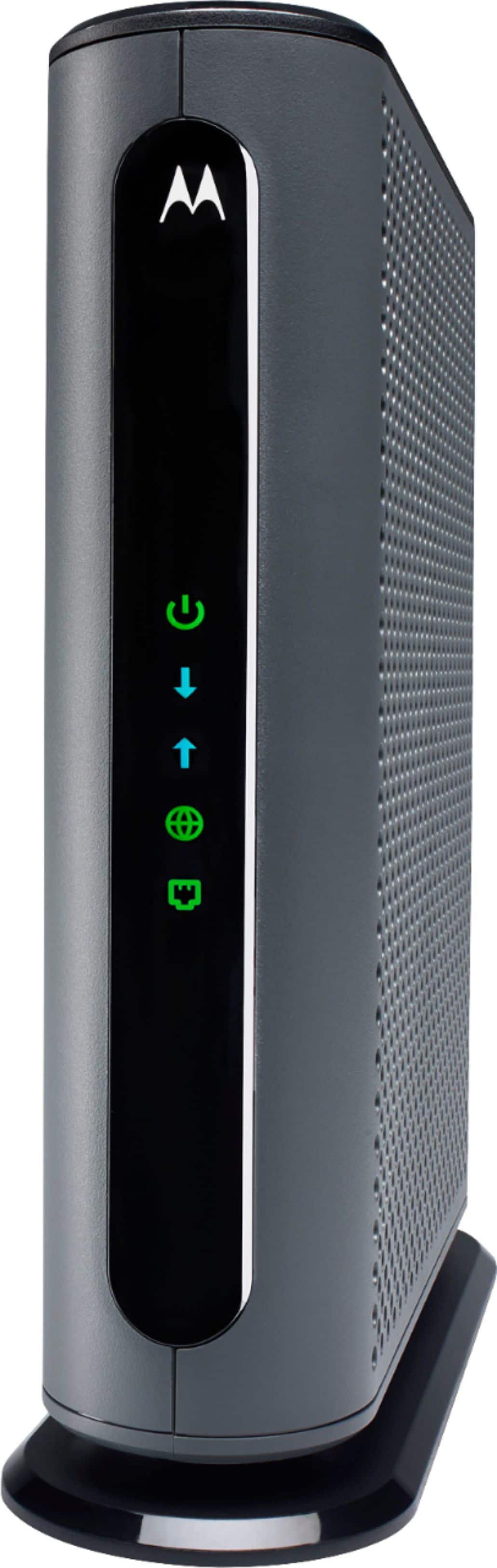 Front. Motorola - MB7621 24x8 DOCSIS 3.0 Cable Modem 1029 Mbps - Black.