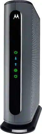 Front. Motorola - MB7621 24x8 DOCSIS 3.0 Cable Modem 1029 Mbps - Black.