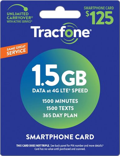 TracFone - $125 Smartphone Card