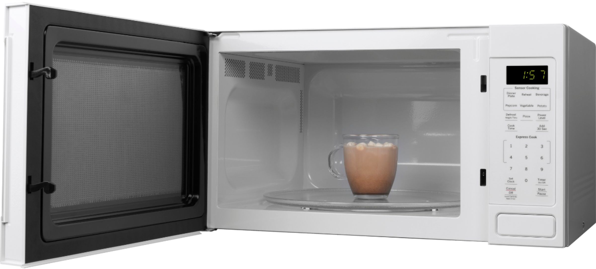 Best Buy: GE 1.6 Cu. Ft. Microwave White JES1657DMWW