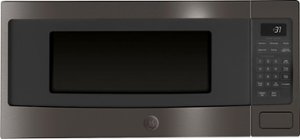 GE Profile - 1.1 Cu. Ft. Microwave - Black stainless steel - Front_Zoom