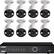 Front. Lorex - 8-Channel, 8-Camera Indoor/Outdoor Wired 4K 2TB NVR Surveillance System - Black/White.