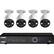 Front. Lorex - 8-Channel, 4-Camera Indoor/Outdoor Wired 4K 2TB NVR Surveillance System - Black/White.
