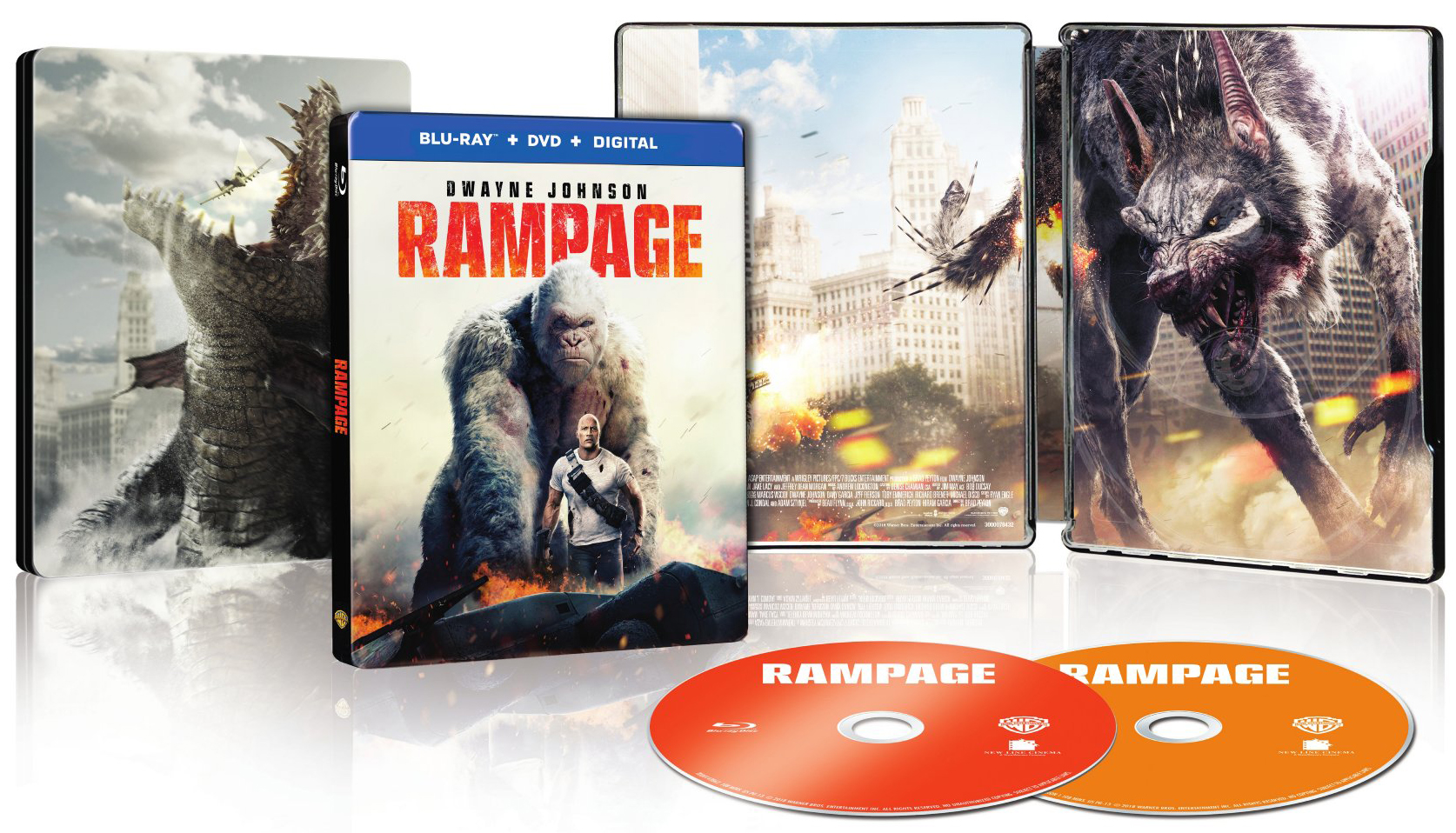 Best Buy: Rampage [SteelBook] [Blu-ray/DVD] [Only @ Best Buy] [2018]