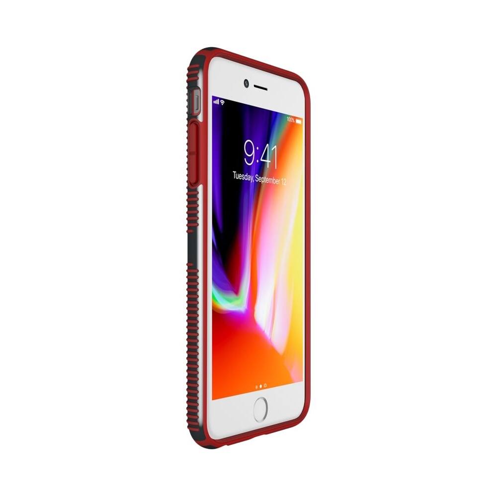 candyshell grip case for apple iphone 6 plus, 6s plus, 7 plus and 8 plus - charcoal gray/dark poppy red candyshell grip case for apple iphone 6 plus, 6s plus, 7 plus and 8 plus - charcoal gray/dark poppy red