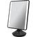 Left. iHome - 7" x 9" Flat Panel Vanity Mirror with Bluetooth Speaker and USB Charging - Black.
