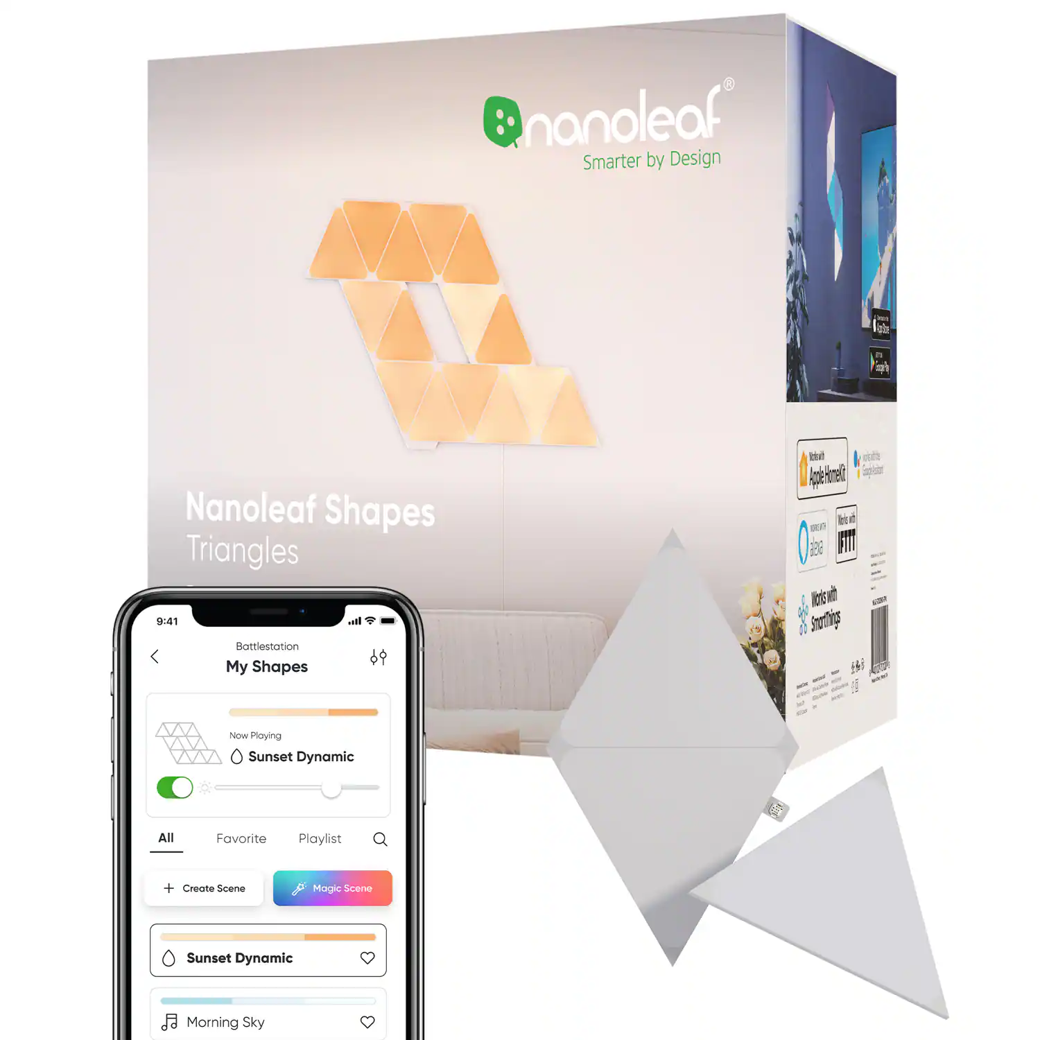 Nanoleaf - Shapes Triangles Expansion Pack (3 Panels) - Multicolor