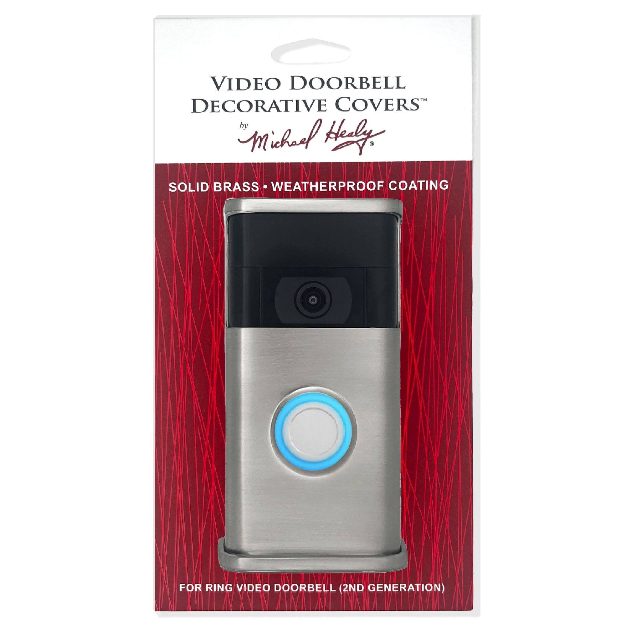 VIDEO DOORBELL DECORATIVE COVERS  
by Michael Healy  

SOLID BRASS • WEATHERPROOF COATING  

FOR RING VIDEO DOORBELL (2ND GENERATION)