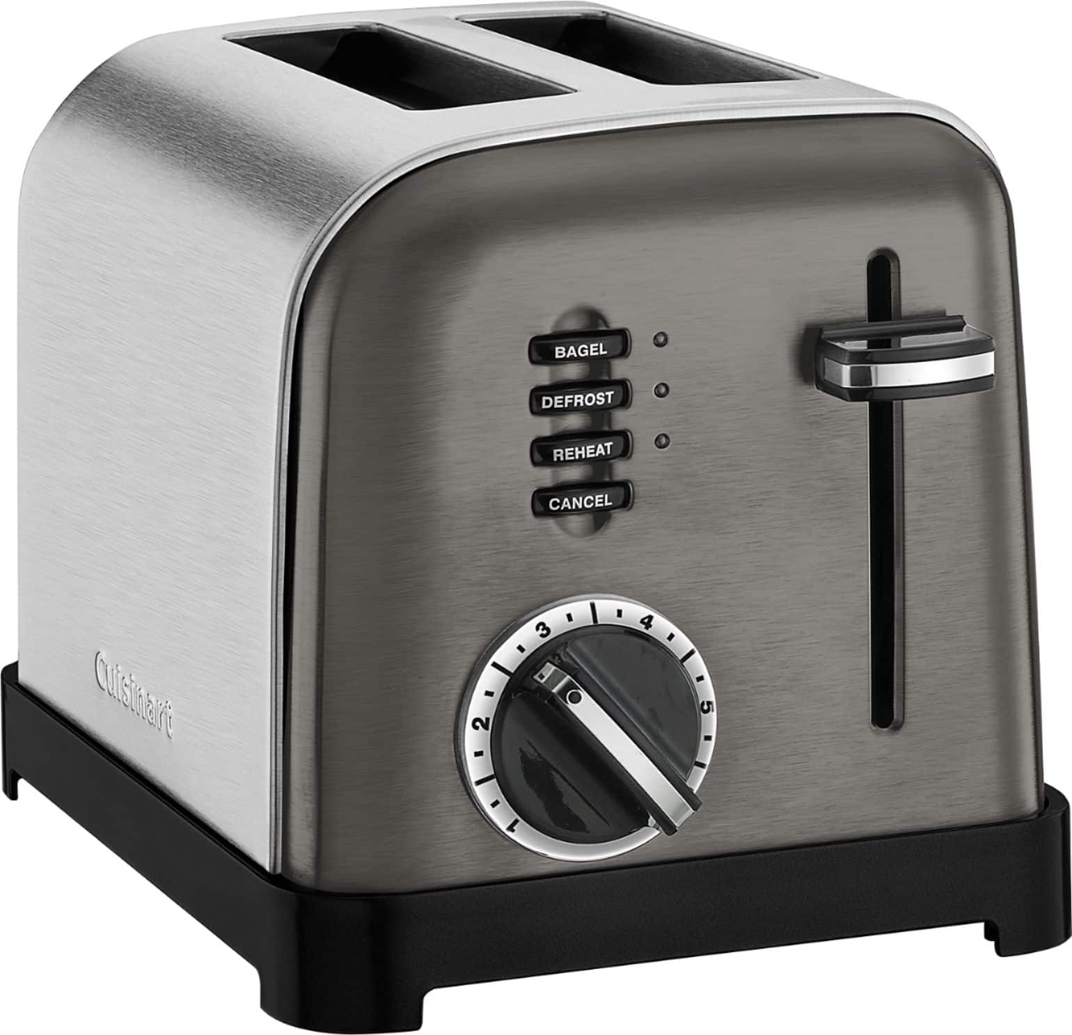 Cuisinart - Classic 2-Slice Wide-Slot Toaster - Black/Stainless Steel - Angle_Zoom