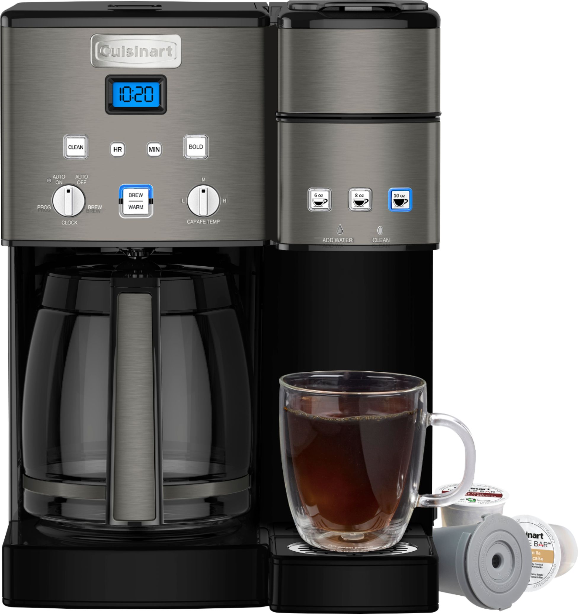 Customer Reviews Cuisinart Coffee Center 12 Cup Coffee Maker And Single Serve Brewer Black Stainless Ss 15bks Best Buy