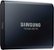 Angle Zoom. Samsung - Geek Squad Certified Refurbished T5 1TB External USB Type C Portable Solid State Drive - Deep Black.