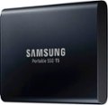 Left Zoom. Samsung - Geek Squad Certified Refurbished T5 1TB External USB Type C Portable Solid State Drive - Deep Black.