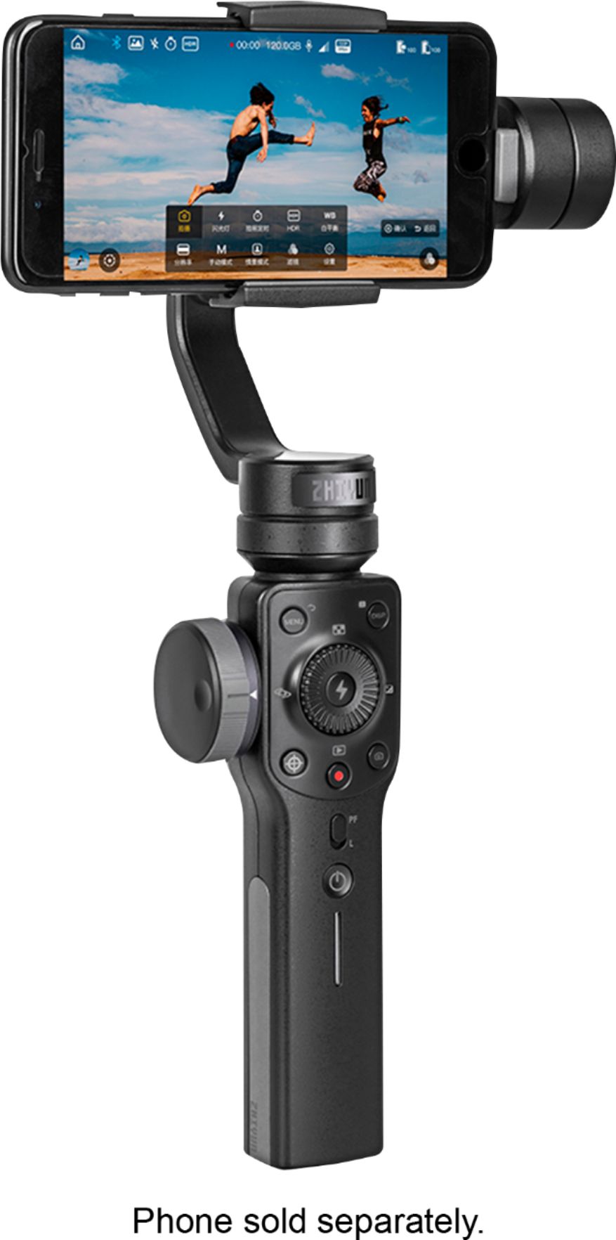 Angle View: Zhiyun - Smooth 4 3-Axis Handheld Gimbal Stabilizer - Black