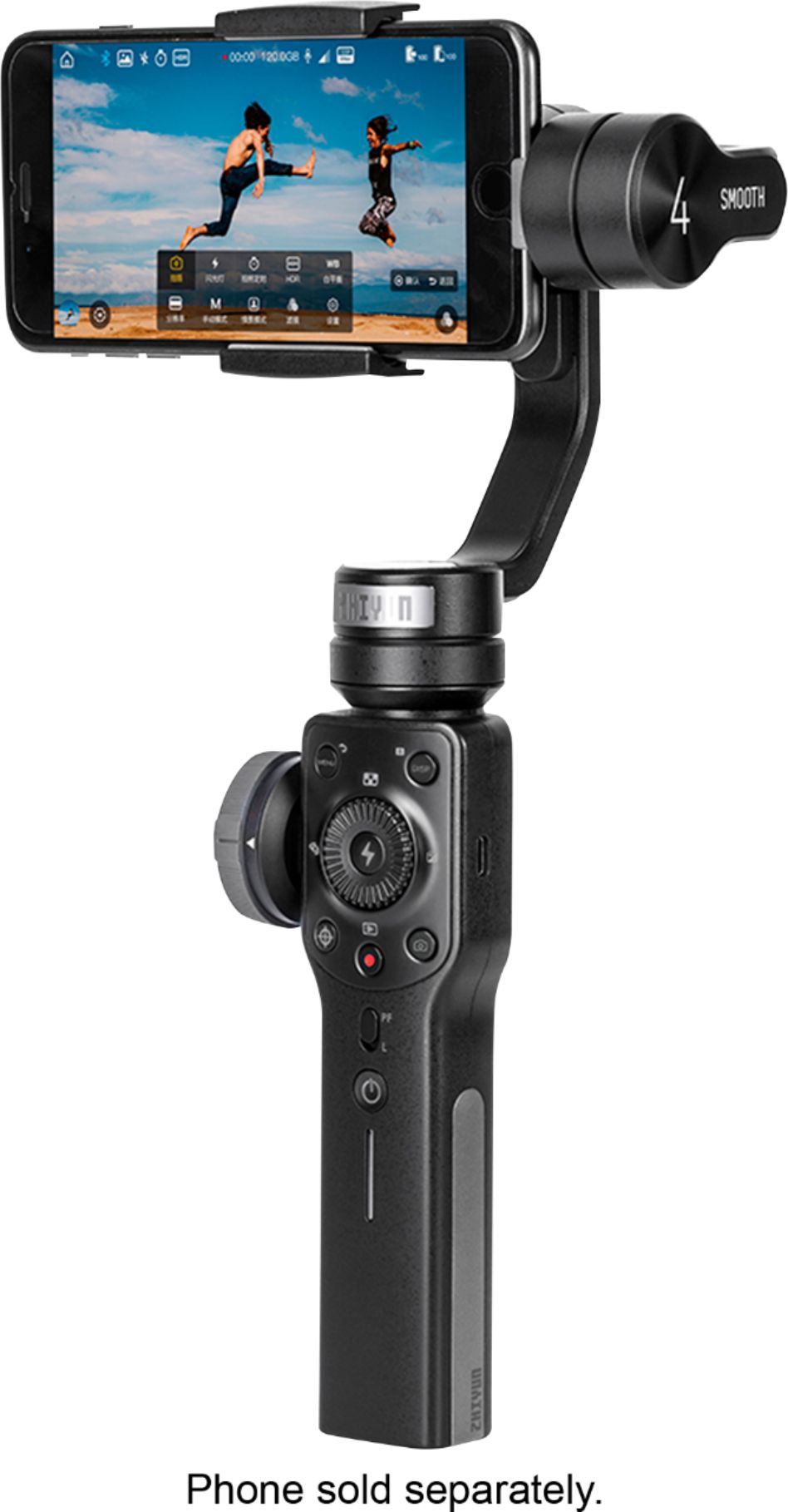 Left View: Zhiyun - Smooth 4 3-Axis Handheld Gimbal Stabilizer - Black