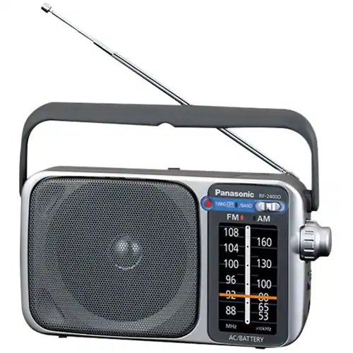 Front. Panasonic - Portable Digital AM/FM Radio - Silver.