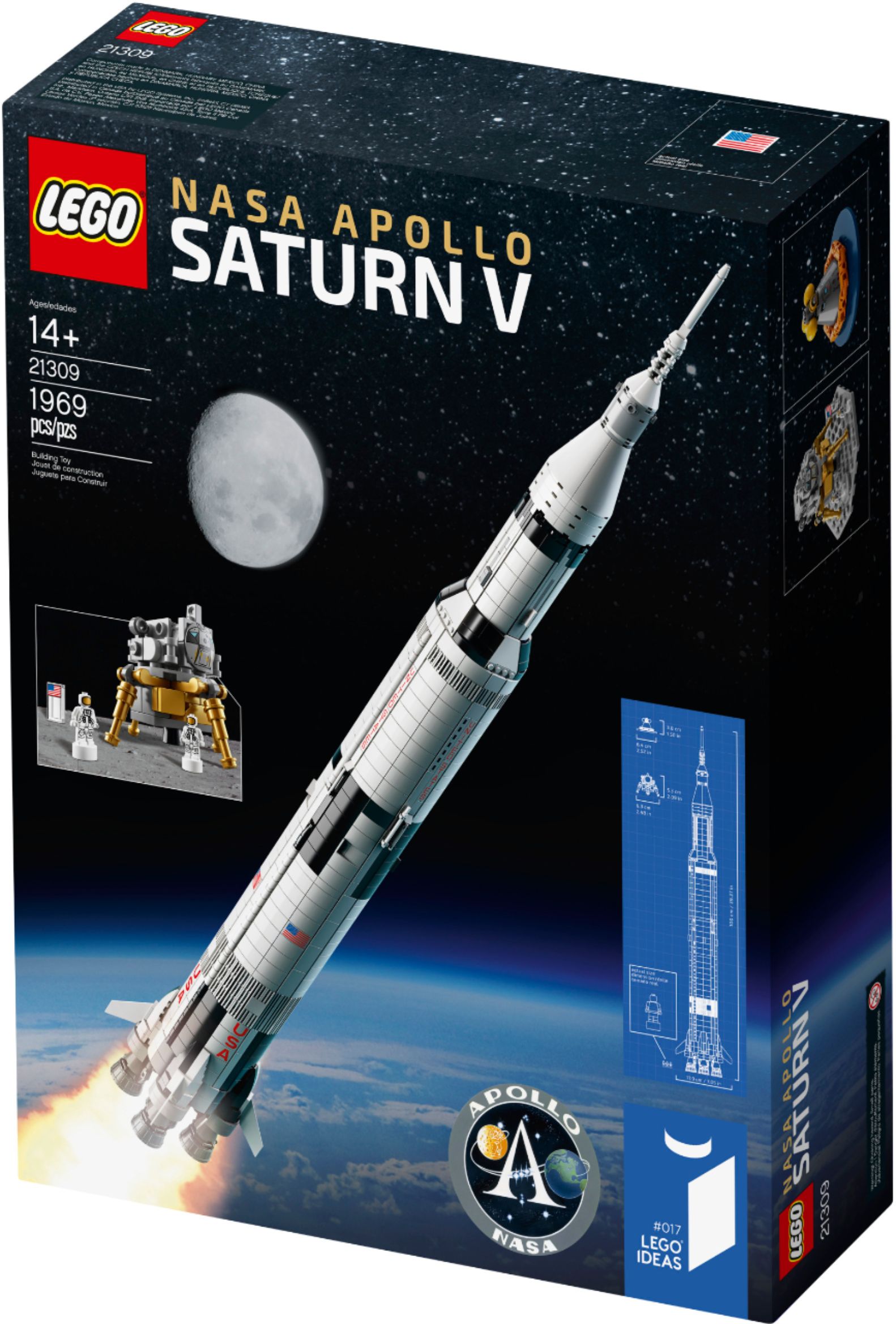 Buy: LEGO Ideas NASA Apollo V Building Set 21309