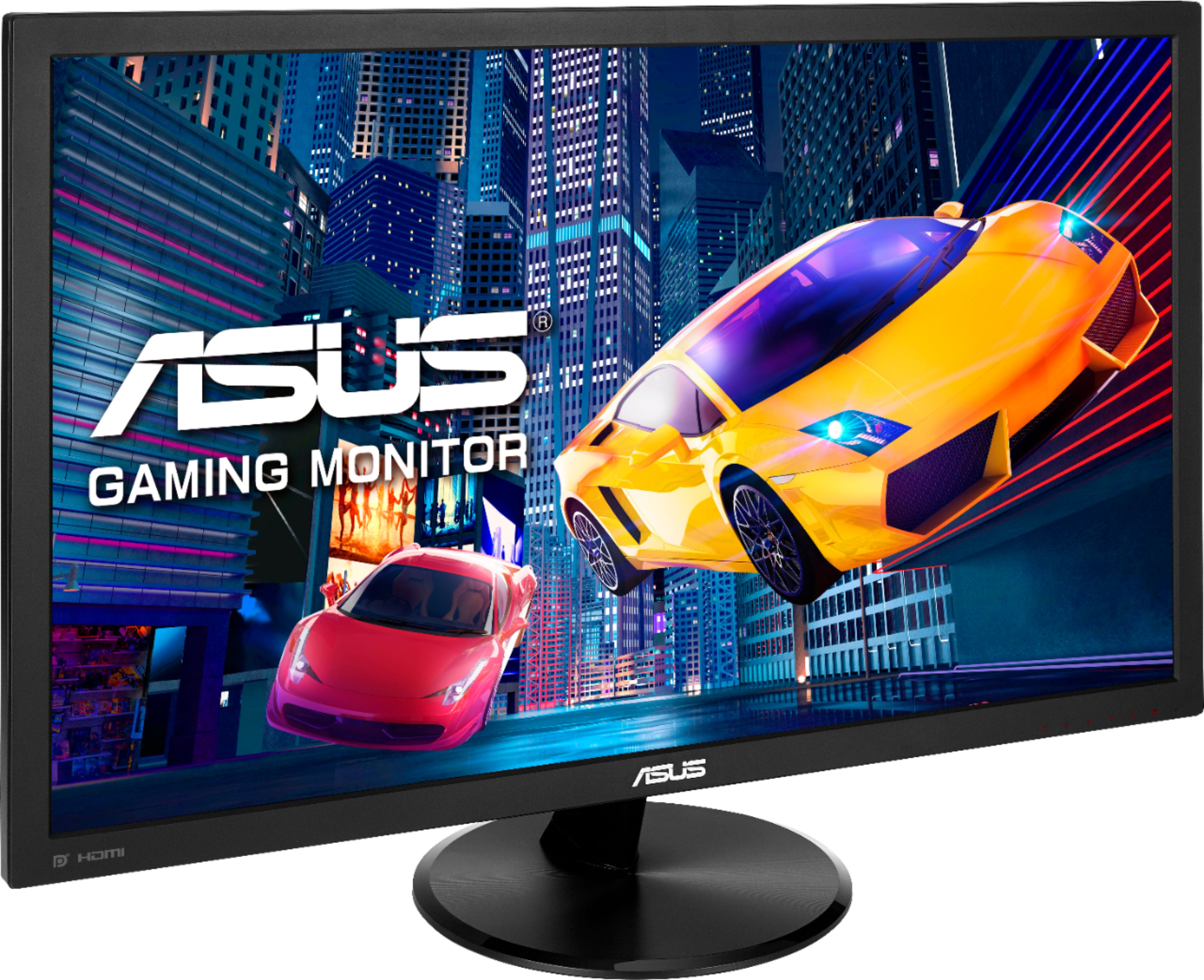 Angle View: ASUS - VP28UQG 28" Widescreen 4K UHD FreeSync and G-SYNC Compatible Gaming Monitor (HDMI, DisplayPort) - Black