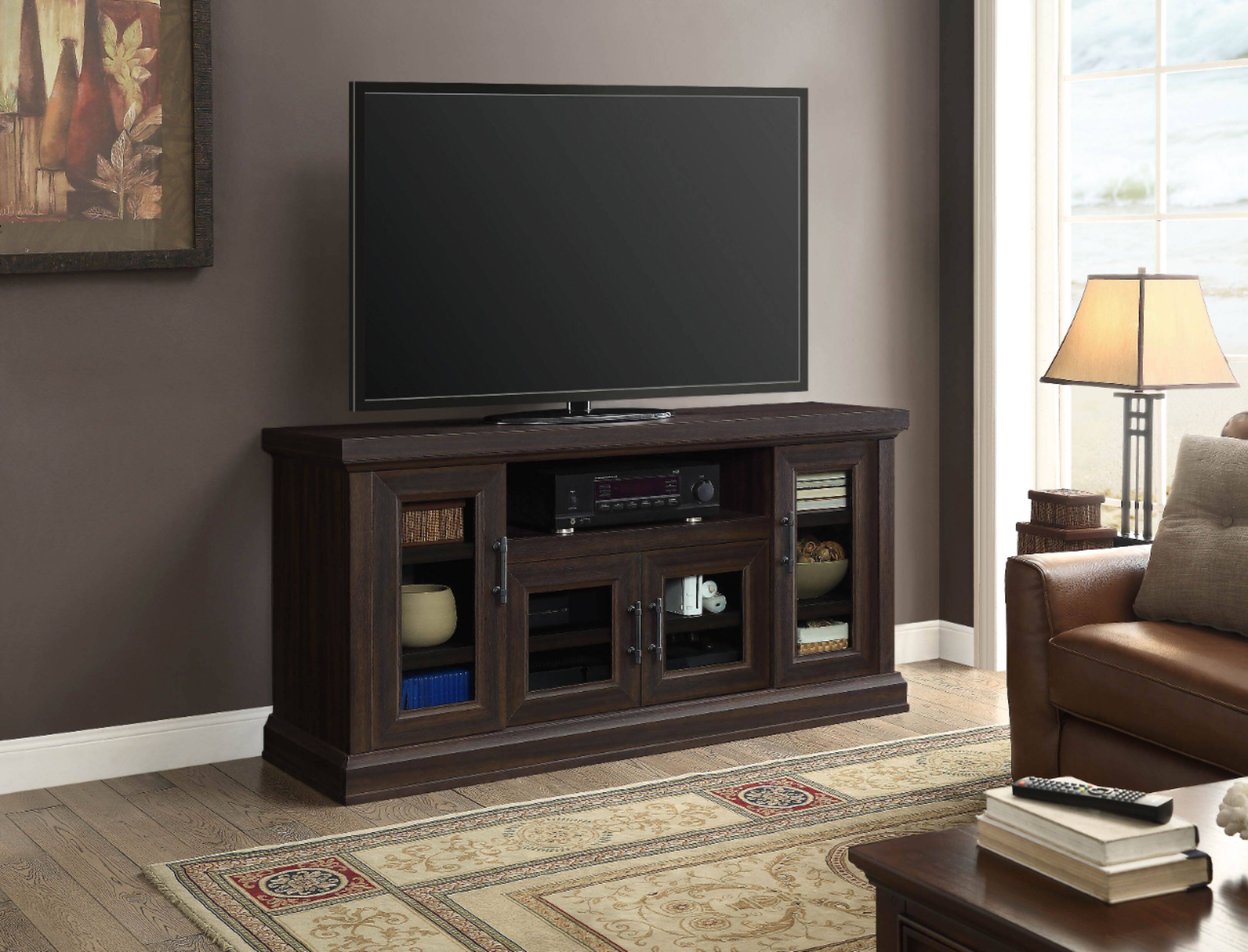 Alt View 13. Whalen Furniture - TV Cabinet for Most Flat-Panel TVs Up to 70" - Brown.