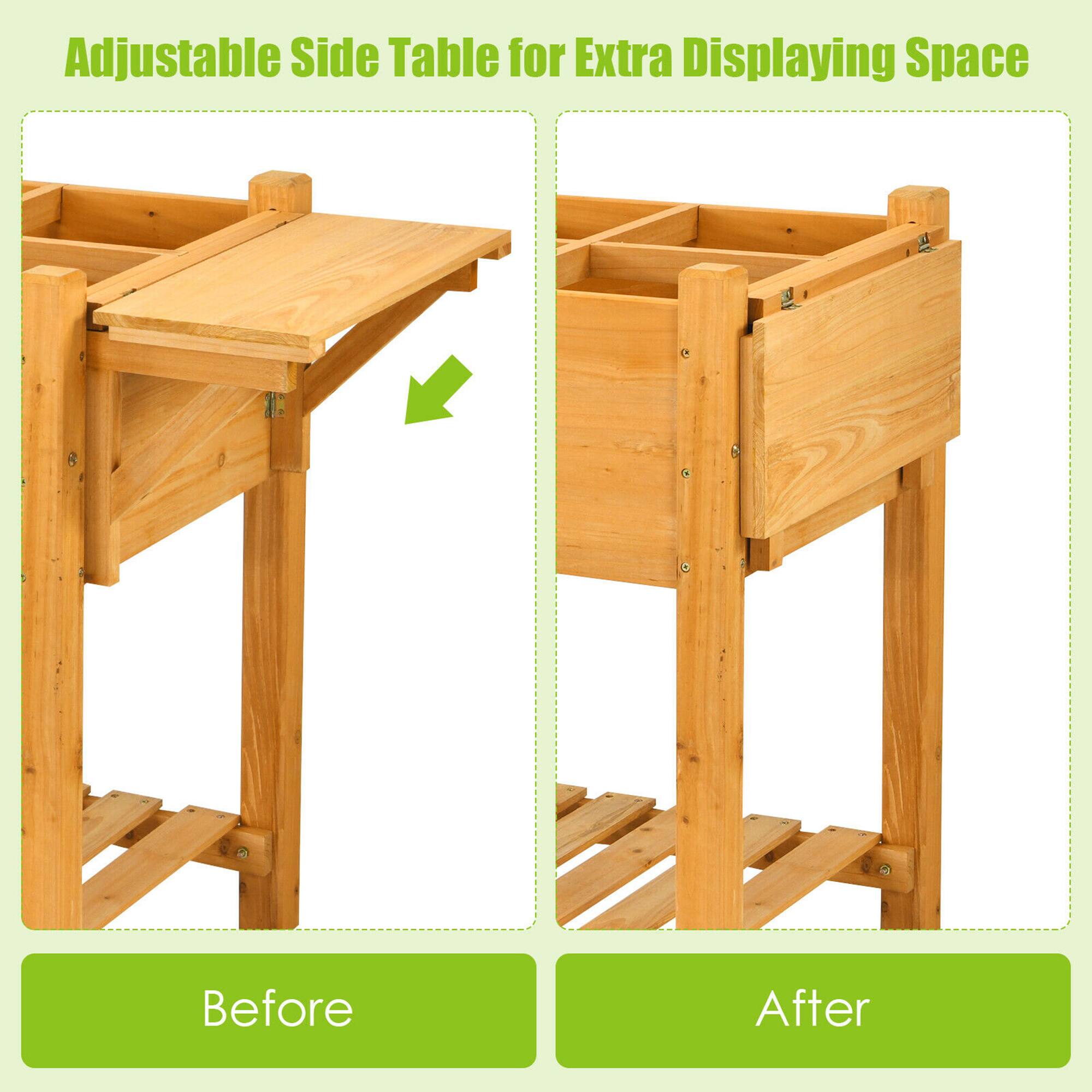 Adjustable Side Table for Extra Displaying Space Before and After