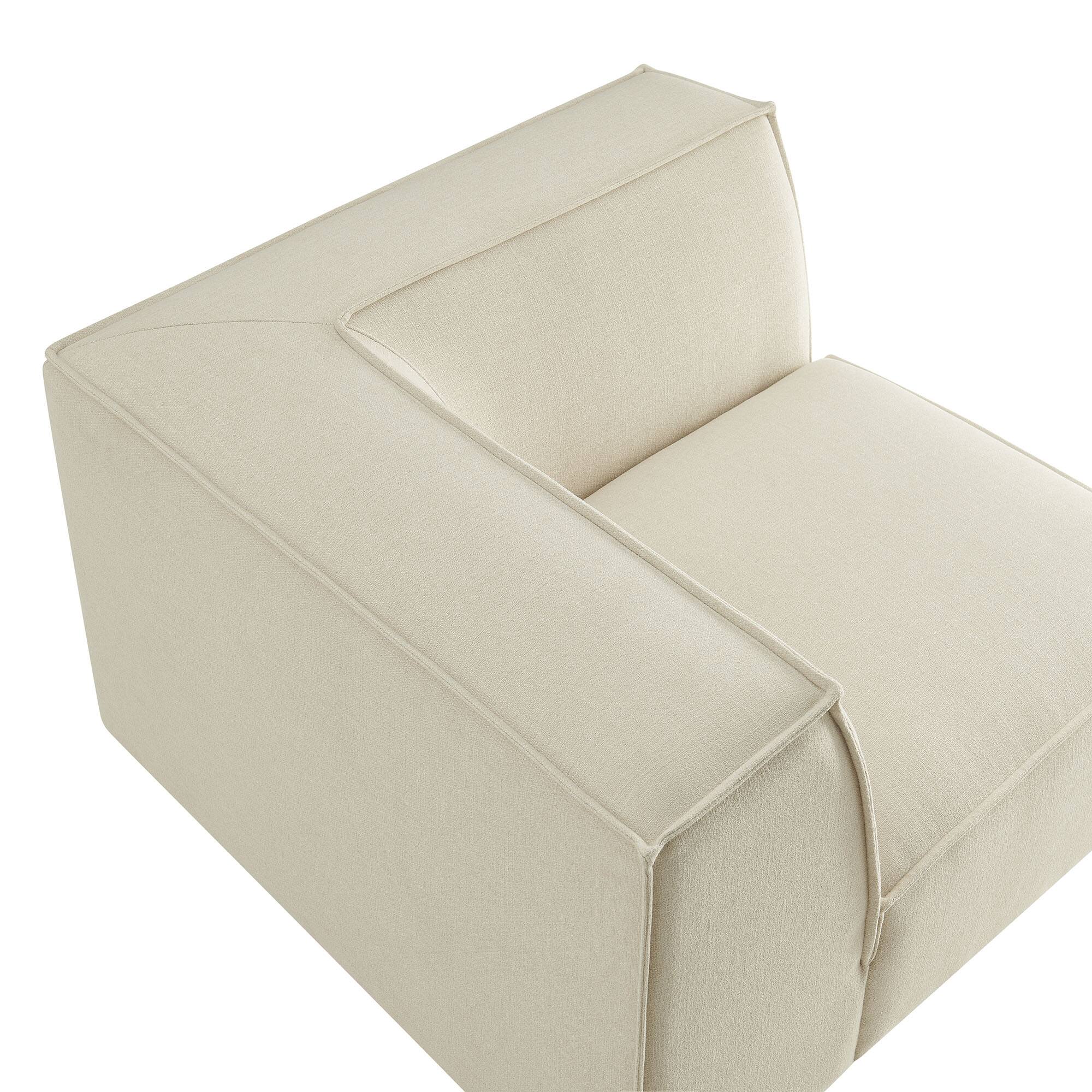 Alt View 7. Modway - Restore Performance Fabric Upholstered Modular Corner Chair by Modway - Ecru.