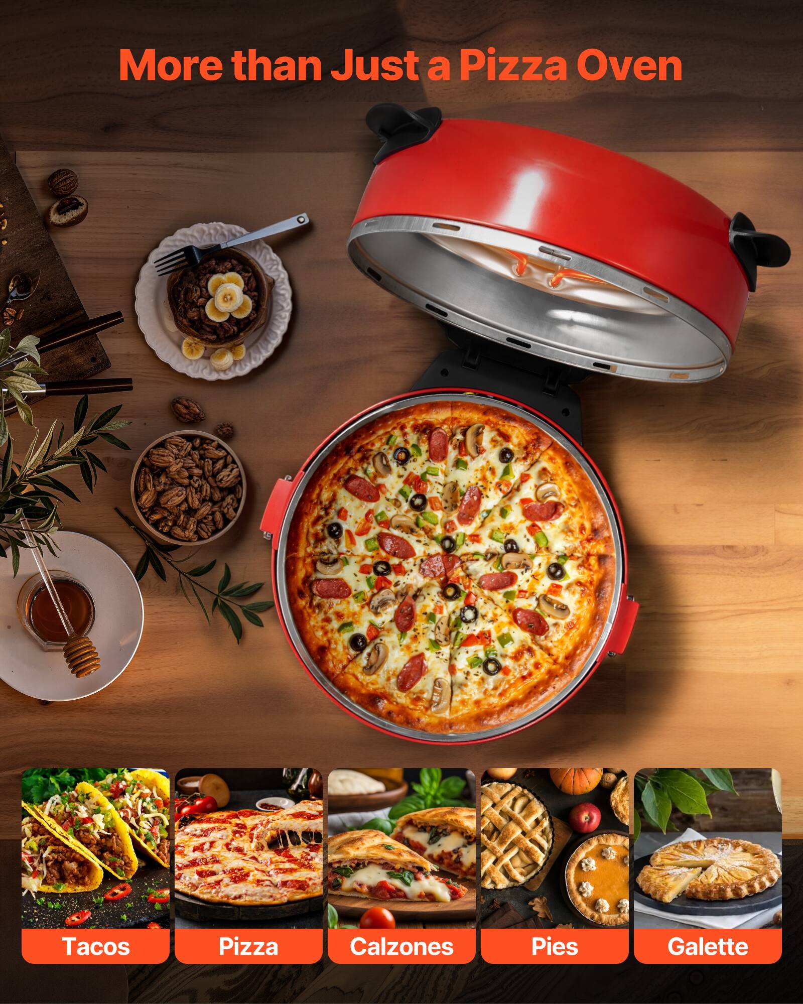 More than Just a Pizza Oven

- Tacos
- Pizza
- Calzones
- Pies
- Galette