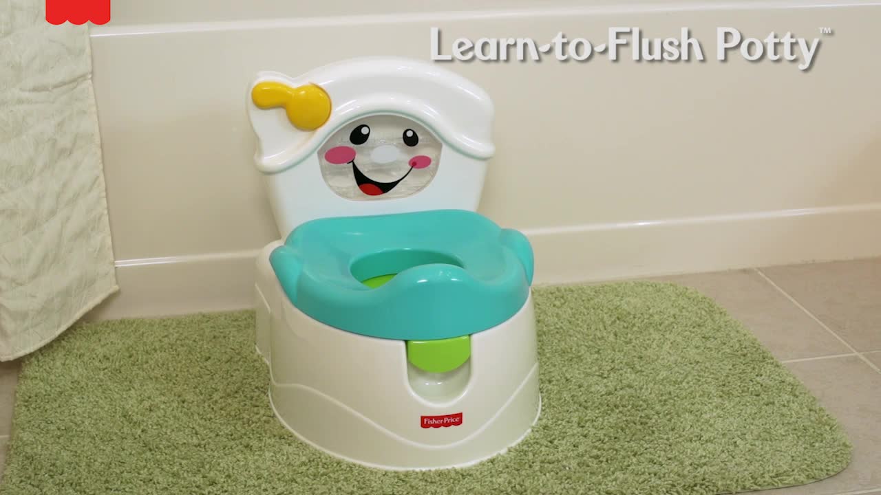 Best Buy: Fisher-Price Learn-to-Flush Potty Blue/White X7306