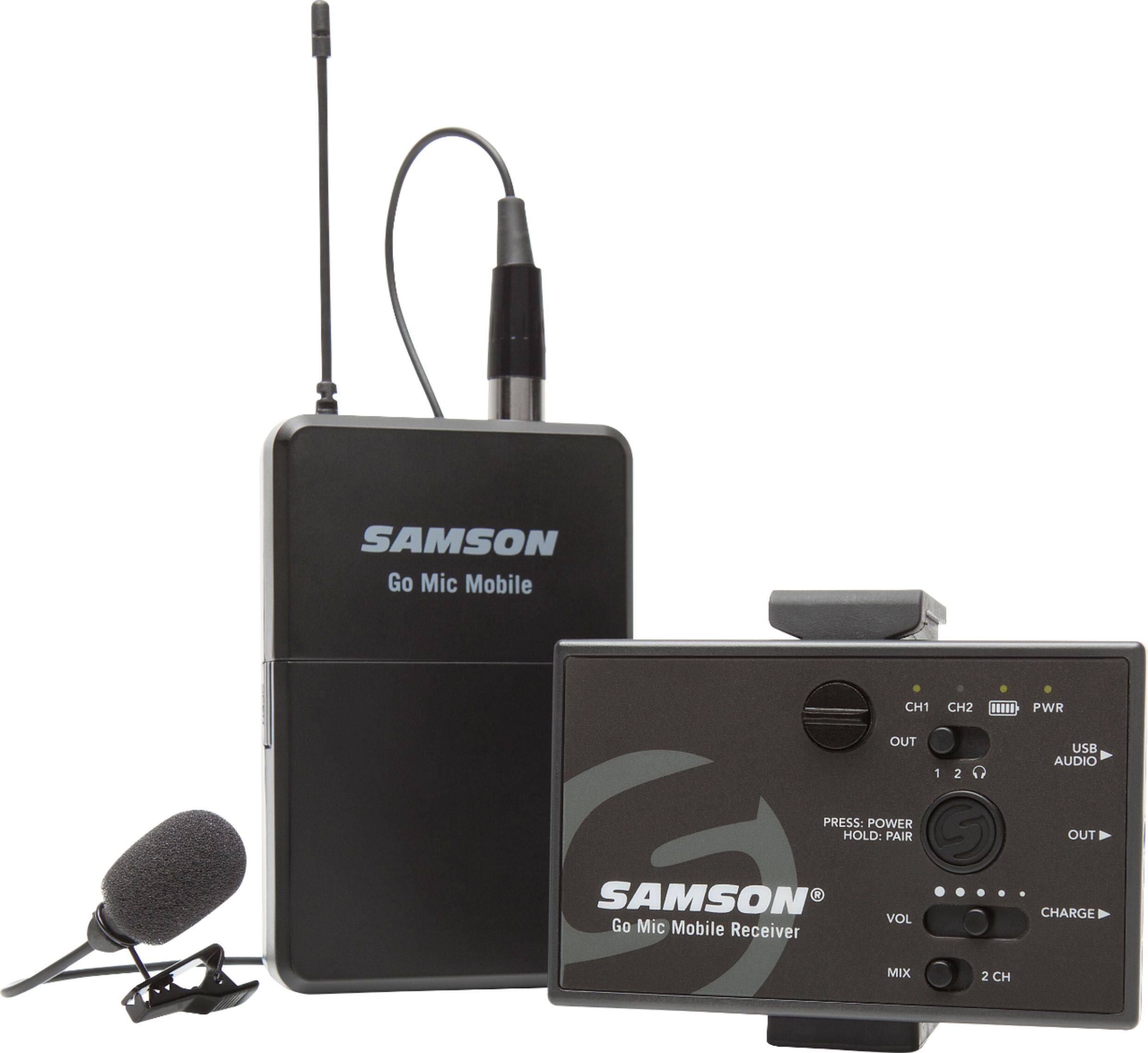 Samson Go Mic Mobile Lavalier Wireless Microphone System SWGMMSLAVB 
