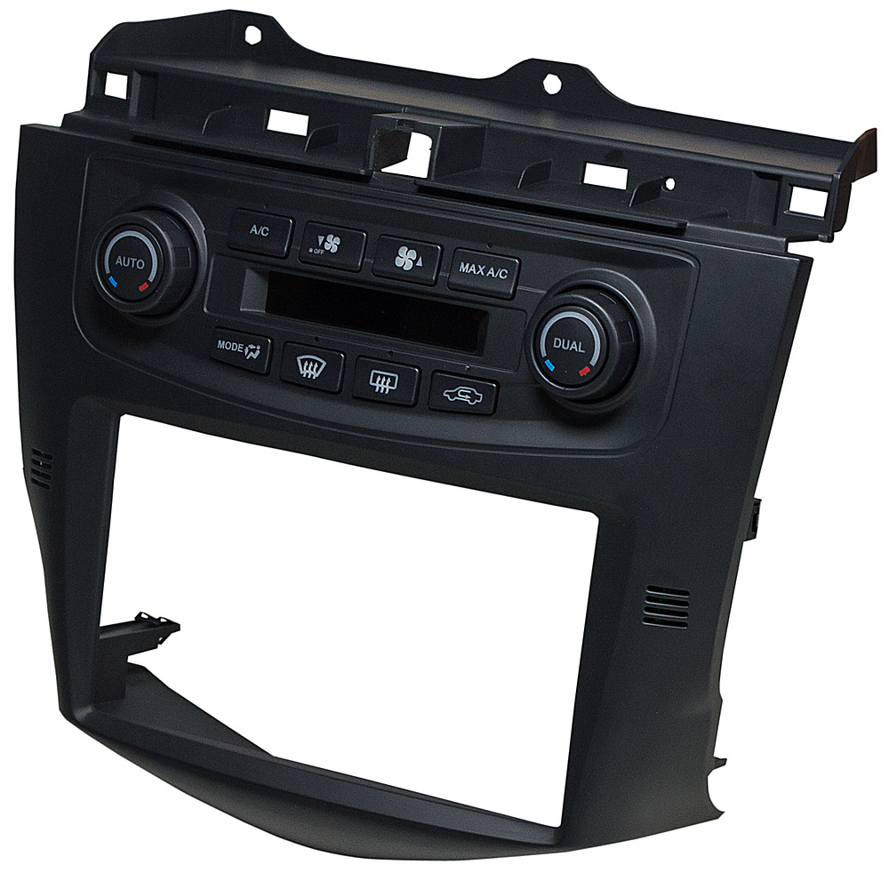 Left View: PAC - Integrated Radio Replacement Dash Kit with Climate and Steering Wheel Controls for Select Honda Accord Vehicles - Black