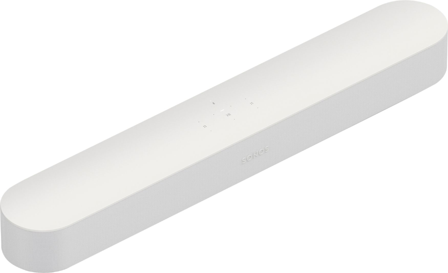 Angle View: Sonos - Beam Soundbar with Voice Control built-in - White