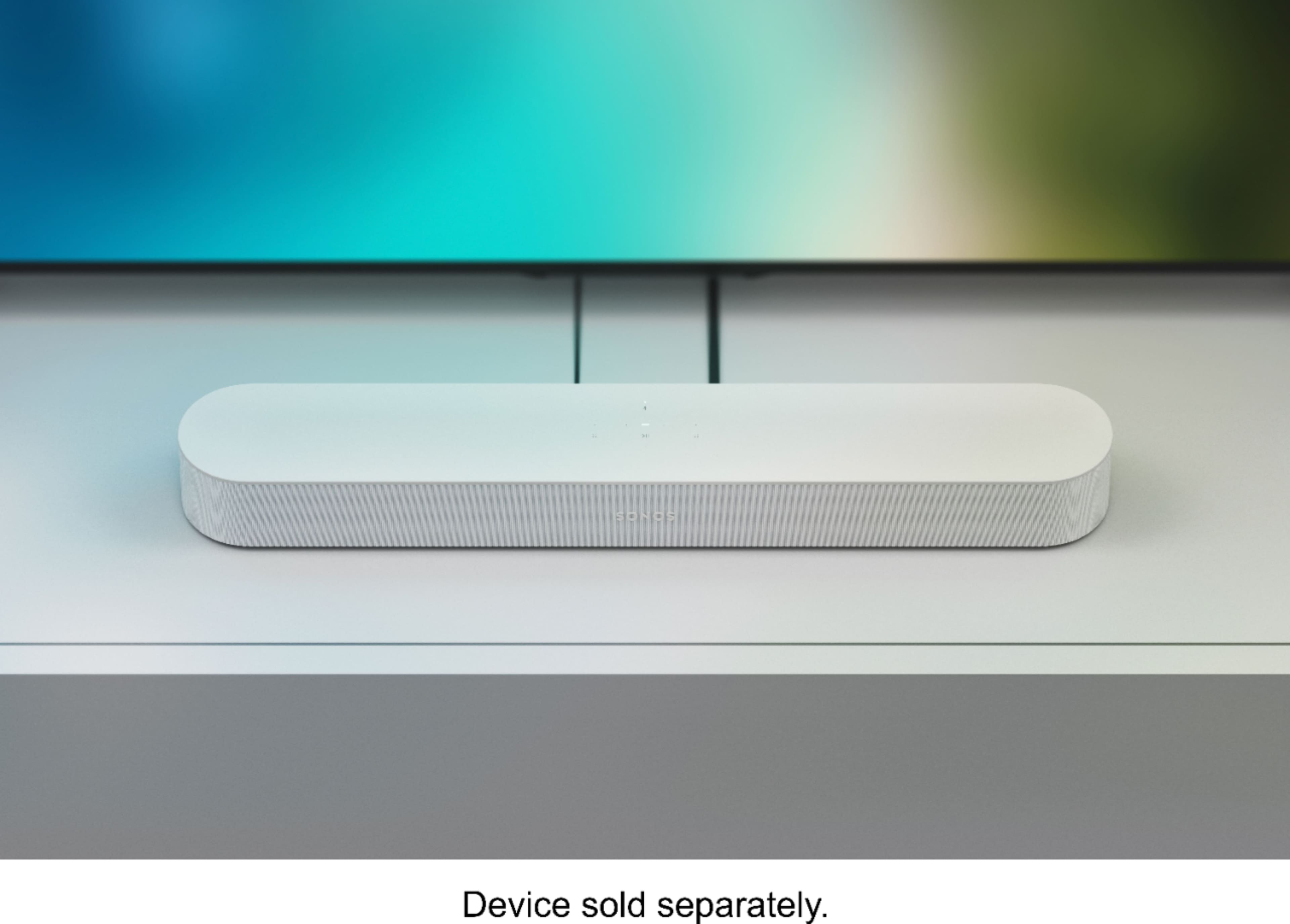 Alt View 16. Sonos - Beam Soundbar with Voice Control built-in - White.