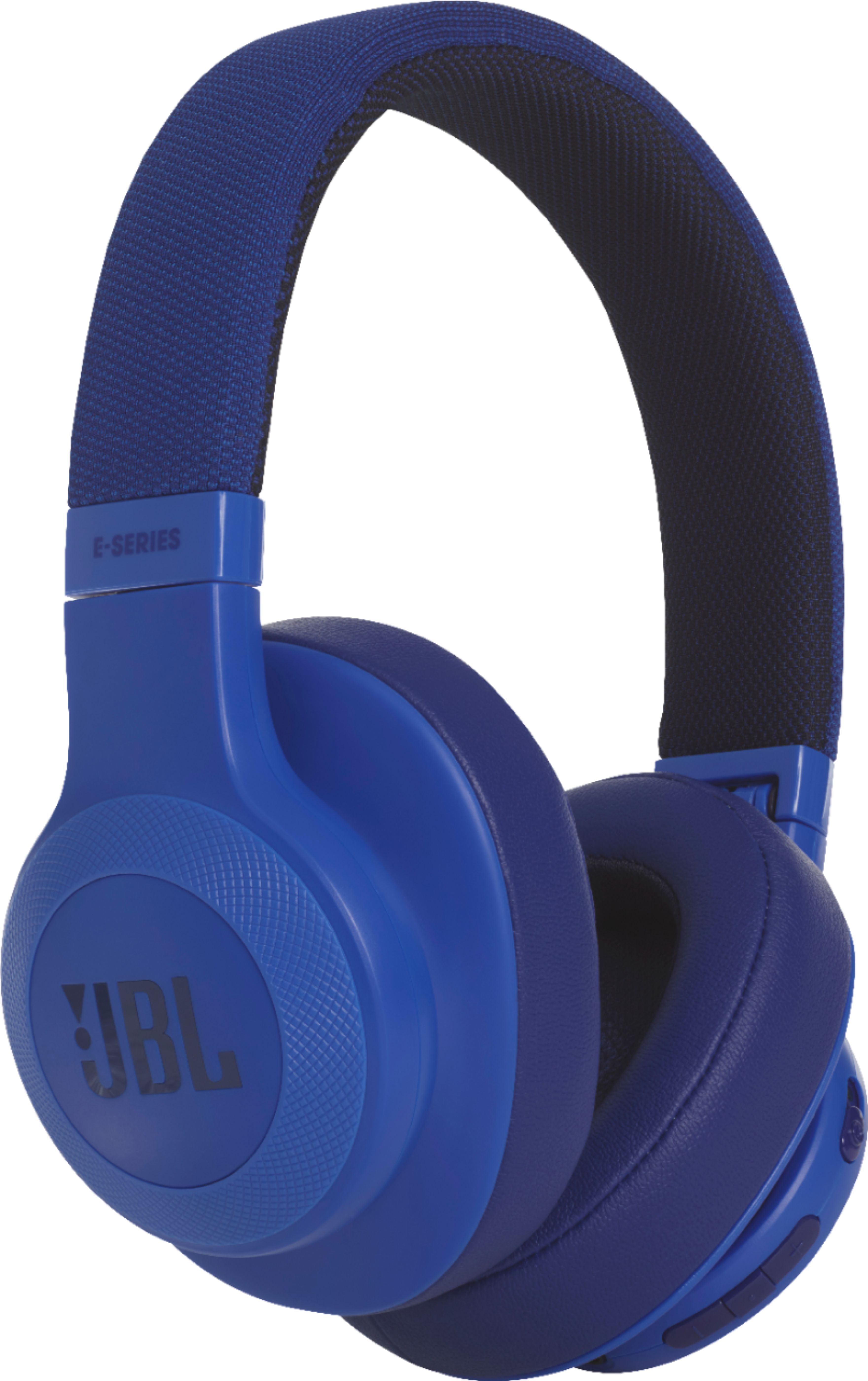 Best Buy: JBL E55BT Wireless Over-the-Ear Headphones Blue JBLE55BTBLU