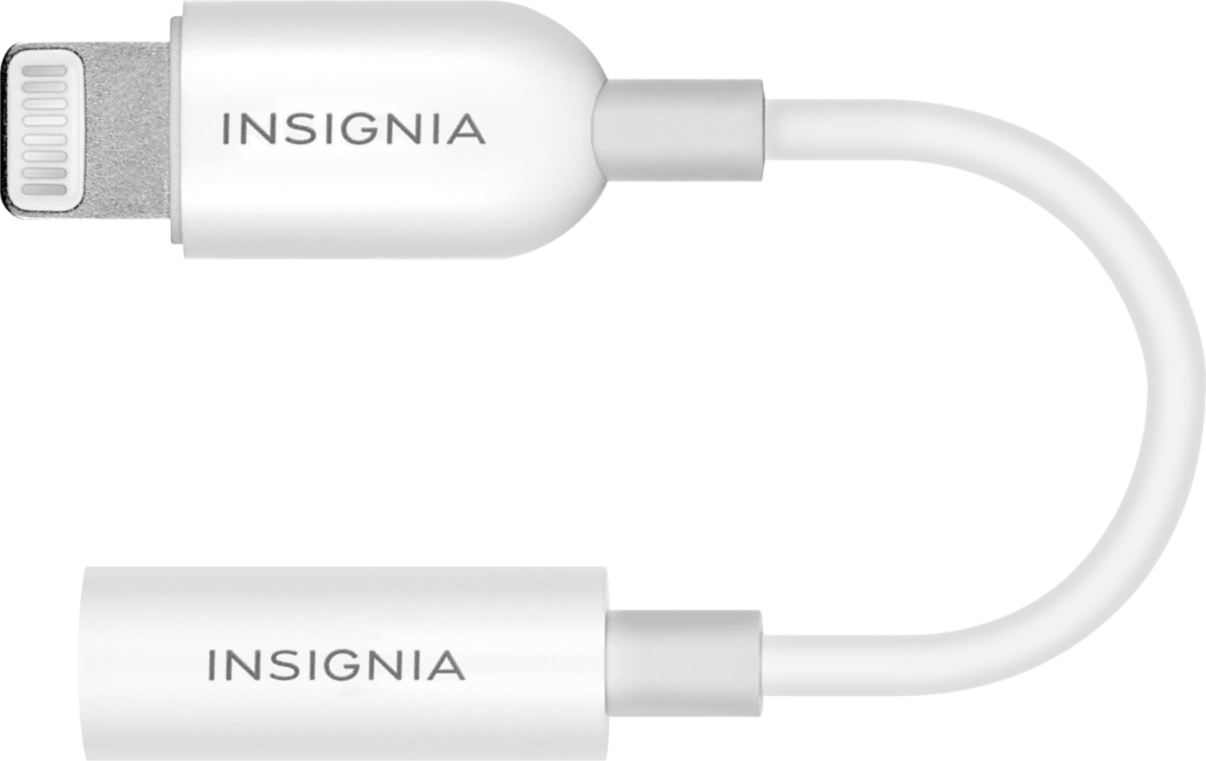 Insignia™ Lightning to 3.5 mm Headphone Adapter (2 Pack) White NS-M2PL35AW  - Best Buy
